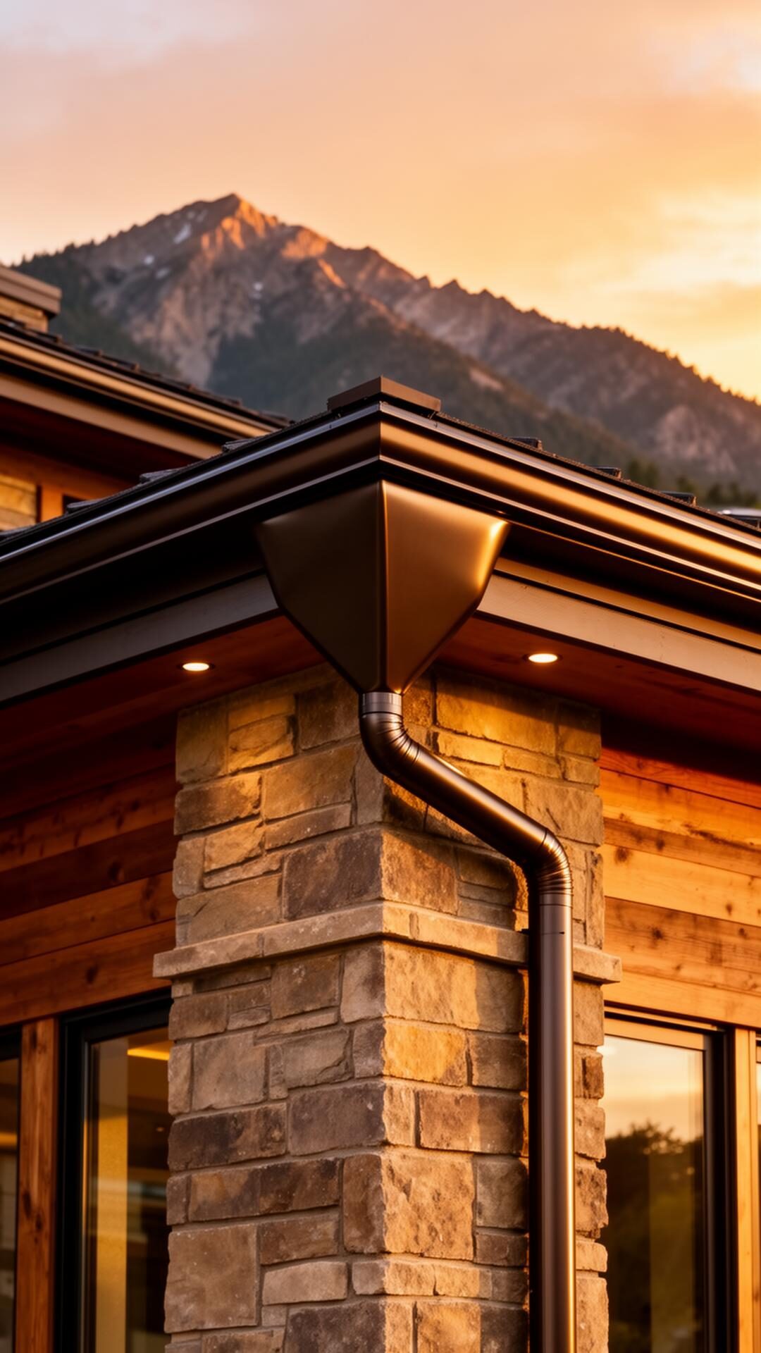 Custom Denver home with seamless gutters installed by A&A